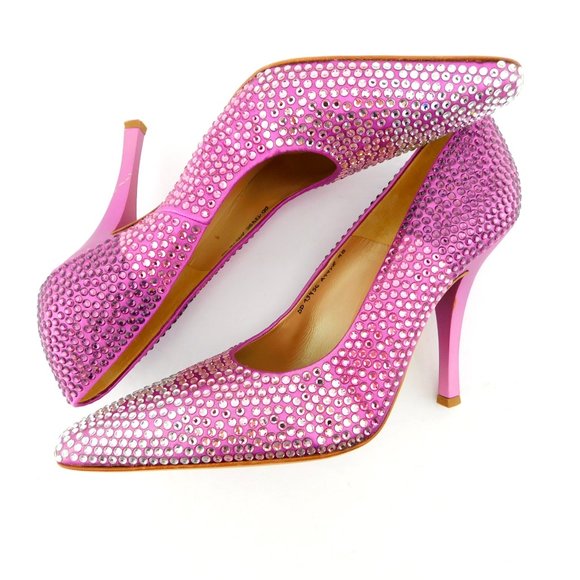 Unworn FERRAGAMO Degraded Lavender Crystal Pumps 7 - Picture 5 of 11